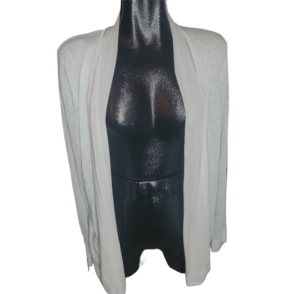 Laura Pale Sage Colored Open Front Cardigan - Picture 1 of 7